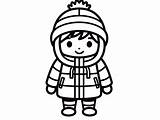 Winter Clothing Coloring Sheet  Page sketch template