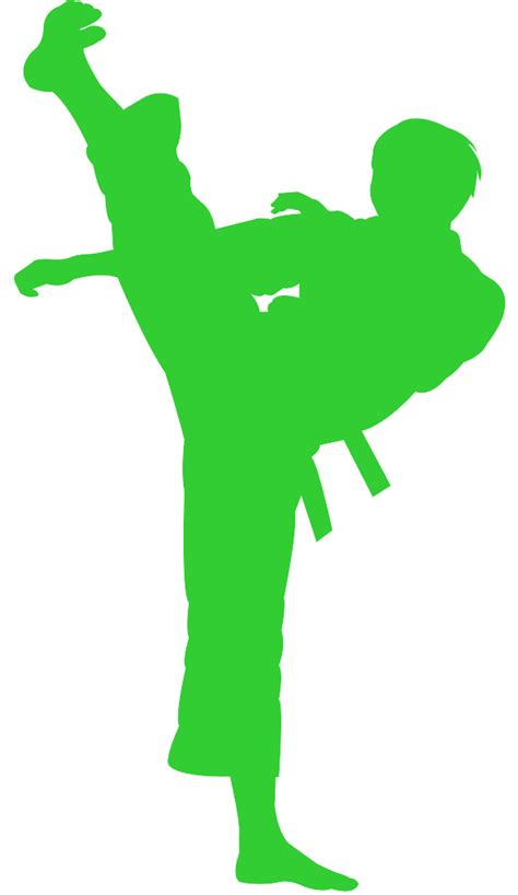 Karate Kick Silhouette | Free vector silhouettes