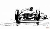 Rennauto Oldtimer Racing Car Coloring Colorear Kleurplaat Retro  sketch template