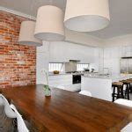 Brick lining for a small kitchen