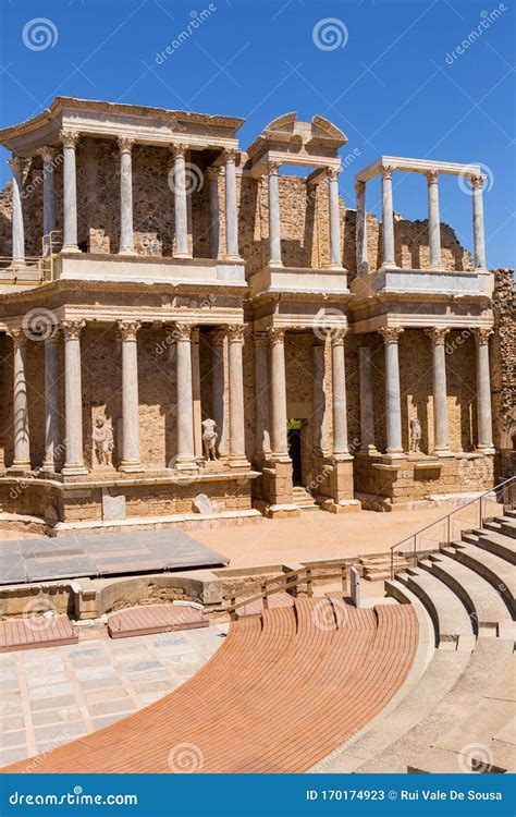 Merida roman theater stock image. Image of antique, archeology - 170174923