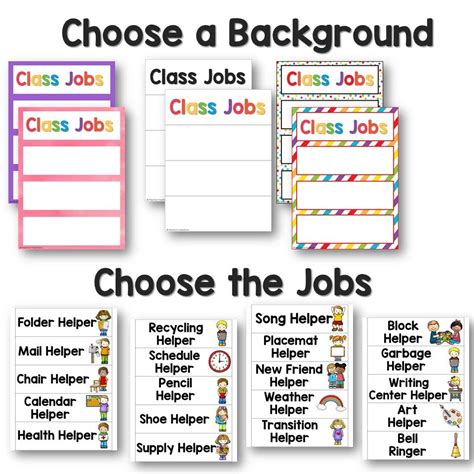 Classroom Jobs Helper Chart and Ideas | Preschool job chart, Kindergarten job chart, Classroom jobs