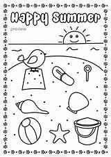 Printable Summer Coloring Pages For Kids sketch template