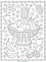 Free Fruit Bowl Coloring Page  Daily sketch template