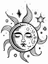 Sun And Moon Coloring Pages sketch template