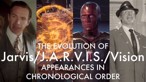 the evolution of jarvin, j a r v s / vision appearance in chronological order