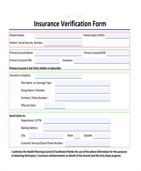 FREE 23+ Insurance Verification Forms in PDF