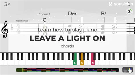 Learn how to play Leave A Light On on Piano | Yousician