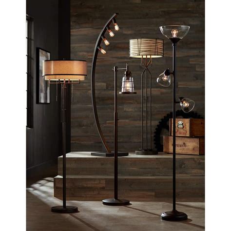 Riley Bronze 3-Light Tree Torchiere Floor Lamp - #32Y86 | Lamps Plus