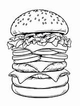10  Free Cheeseburger Coloring Pages For Fun Printable Art sketch template
