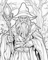 Wizards Coloring Pages sketch template