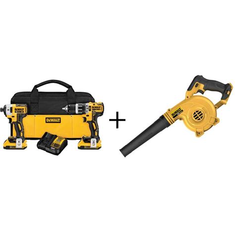 DEWALT 20V MAX XR Cordless Brushless Hammer Drill/Impact Combo Kit ...