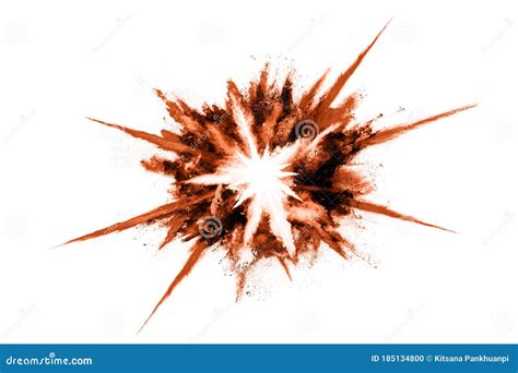 Brown Powder Explosion on White Background. Stock Photo - Image of backgroundabstract, coloured ...