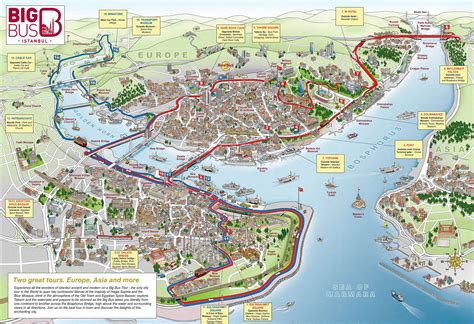 Istanbul tourist attractions, Istanbul tourist map, Istanbul map