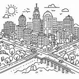 Walled City Coloring Page sketch template