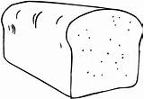 Bread Coloring Drawing Slice Loaf Color Colouring Pages Clipart Outline  sketch template