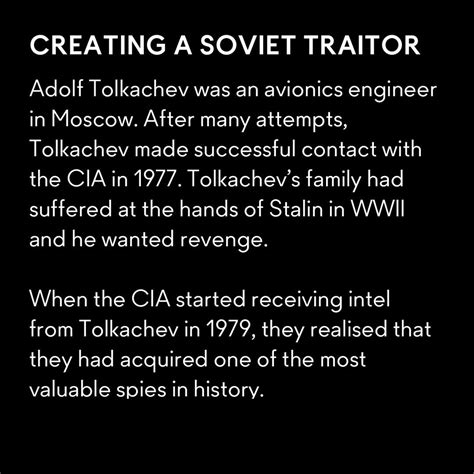 Spy Book Club - Adolf Tolkachev was the Soviet spy who... | Facebook