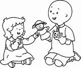 Caillou Face Coloring Pages sketch template