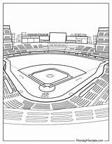 Baseball Field Coloring Page sketch template
