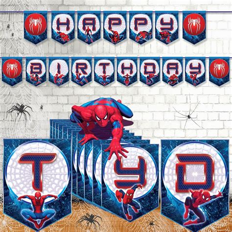 Spiderman Birthday Banner Spiderman Party Banner Spiderman | Etsy ...