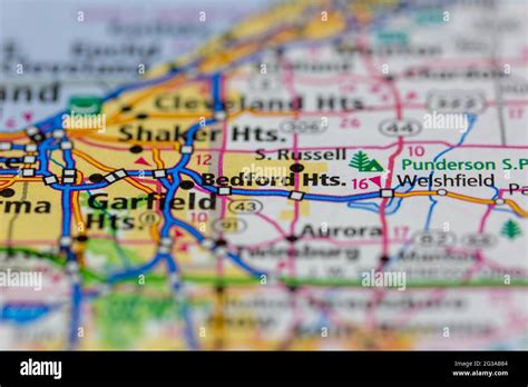 Bedford Heights Ohio USA shown on a Geography map or Road map Stock Photo - Alamy