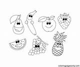 Tropical Fruit Coloring Page sketch template