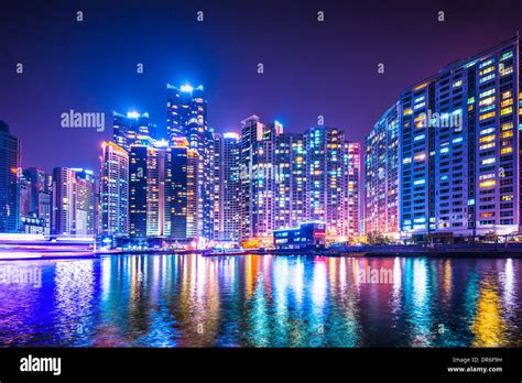 Busan, South Korea skyline at Haeundae District Stock Photo: 65911933 ...