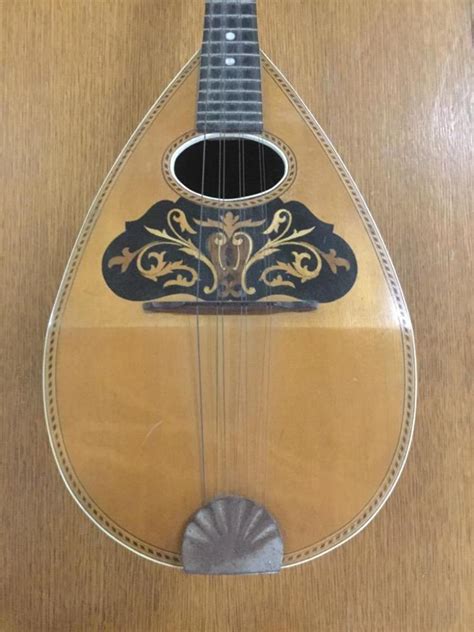 Sold Price: a vintage 8 string chinese? lute w/ original case, case is getting brittle and ...