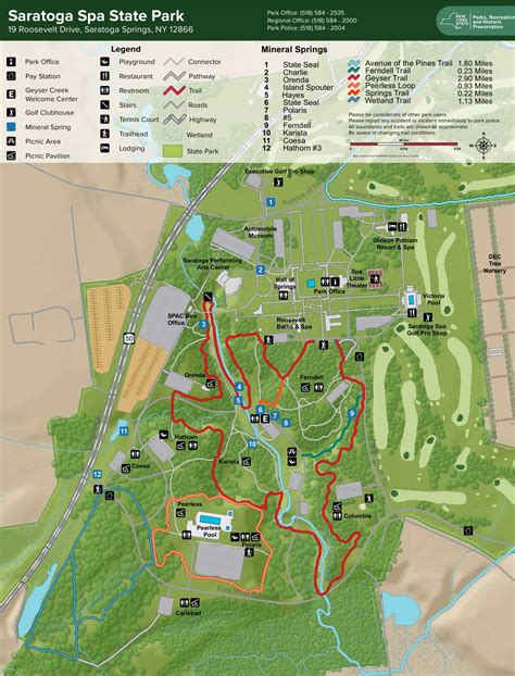 Saratoga Spa State Park Map - Ontheworldmap.com