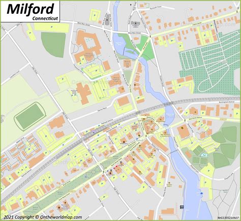 Downtown Milford Map - Ontheworldmap.com