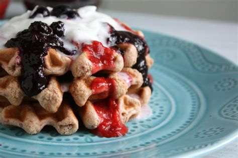 Red, White, and Blue vegan waffles! A delicious, healthy, and fun way to start your day ...