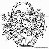 Flower Basket Coloring Pages  Free & Printable sketch template