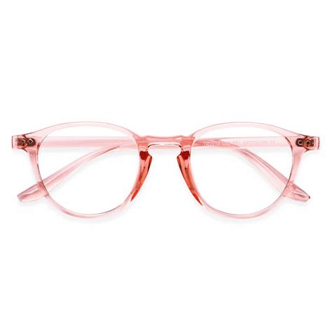 TR2318 Oval Pink Eyeglasses Frames | Leoptique