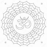 Chakra Mandala Coloring Page Sketch sketch template
