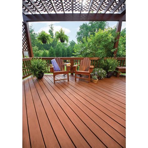 Shop Olympic Pre-Tinted Redwood Solid Exterior Stain (Actual Net Contents: 128-fl oz) at Lowes.com