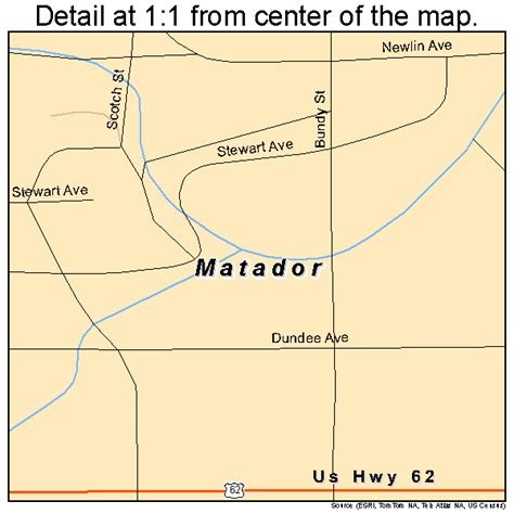 Matador Texas Street Map 4847004