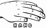 Both Hand Outline Coloring Page Pages sketch template
