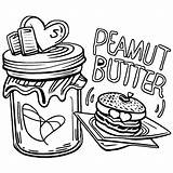 Peanut Butter And Jelly Valentine Coloring Page · Creative Fabrica sketch template
