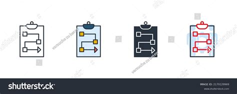 Planning Icon Logo Vector Illustration Strategy Stock Vector (Royalty ...