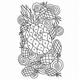 Tropical Fruit Coloring Page sketch template