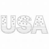 Coloring Flag Usa sketch template