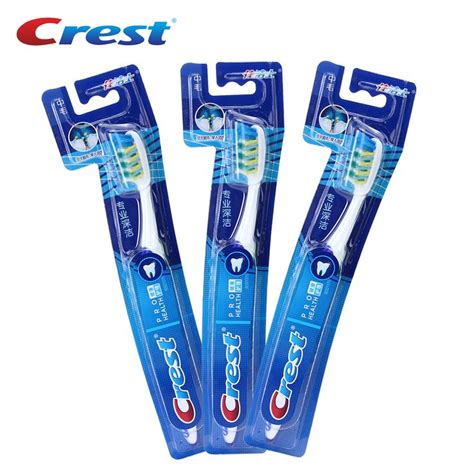 Crest 3Pc Medium Soft Nano Special Bristles Toothbrush Teeth Brush Travel Toothbrushes Personal ...