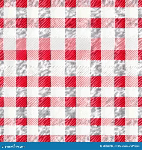 Red and White Checkered Tablecloth Background. Textile Design Stock Illustration - Illustration ...