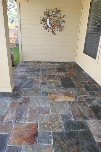 Beautiful Slate tile on back patio | Patio tiles, Patio flooring, Slate patio