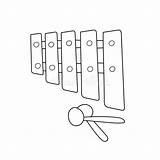 Simple Coloring Page Book For Children Musical Instruments  sketch template