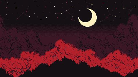 1024x520 Moon Night PixelArt 1024x520 Resolution Wallpaper, HD Artist 4K Wallpapers, Images ...