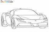 Ferrari 458 Coloring Pages sketch template
