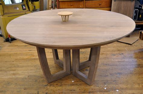 Dorset Custom Furniture - A Woodworkers Photo Journal: a 60" round walnut table with 3 leaves
