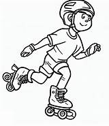 A Boy On Roller Skates coloring Page  Download Print Or Color Online sketch template
