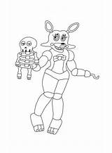 Funtime Foxy Coloring Pages 2d Art Thingy  Download sketch template